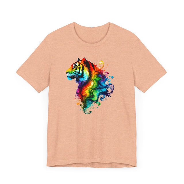 Rainbow Tiger Head T-shirt,Pride Shirt,Tiger Lover Top,Rainbow Animals,LGBTQ+ Tee,Big Cat Lover