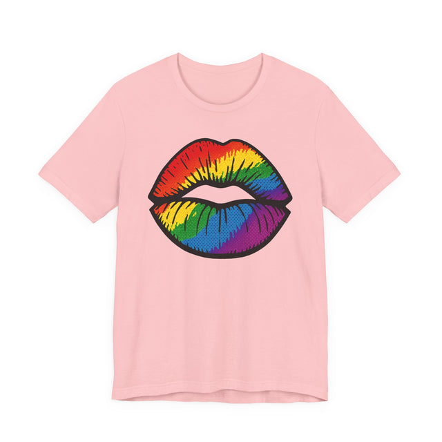 Rainbow Pop-Art Lips T-shirt, Kiss Shirt, Artsy Tee, LGBTQIA, Pride Shirt