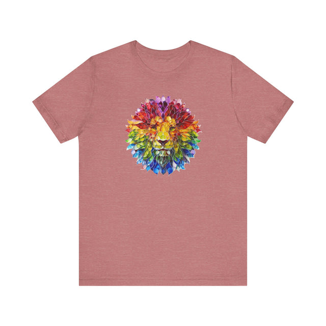 Rainbow Lion Mandala T-shirt,Pride Shirt,Big Cat Lover Top,Rainbow Animals,LGBTQ+ Tee,Queer,Gay,Lesbian,Bisexual,Trans,BGLT,LBGT