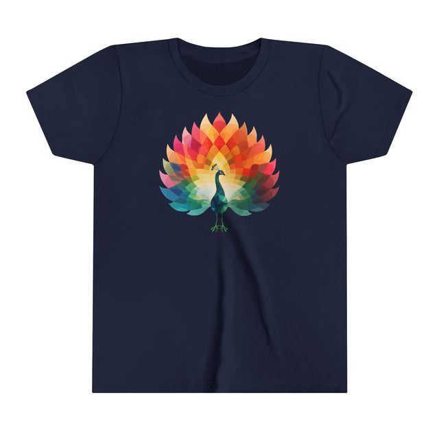Rainbow Peacock T-shirt, Kids size, Youth Size