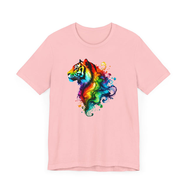 Rainbow Tiger Head T-shirt,Pride Shirt,Tiger Lover Top,Rainbow Animals,LGBTQ+ Tee,Big Cat Lover
