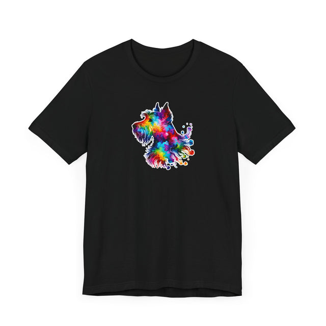 Rainbow Scottish Terrier Head T-shirt,Pride Shirt,Dog Lover Top,Rainbow Animals,LGBTQ+ Tee, Scottie owner, Scottie gift