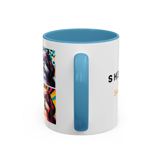 Shih Tzus Coffee Cup,4-Panel Pop Art Mug,Shih Tzu Lover,Shih Tzu Mom,Shih Tzu Dad,Dog Lover Gift,Shih Tzu Gift