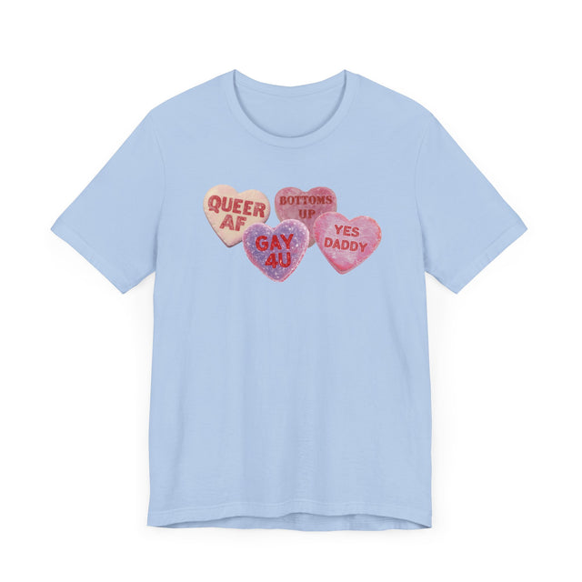 Gay Valentine's Candy Heart Shirt, Gay Valentine, Queer Love