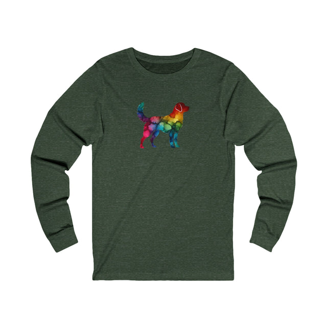 Rainbow Labrador Retriever Long Sleeve T-shirt,Pride Shirt,Dog Lover Top,Rainbow Animals,LGBTQ+ Tee, Lab Owner