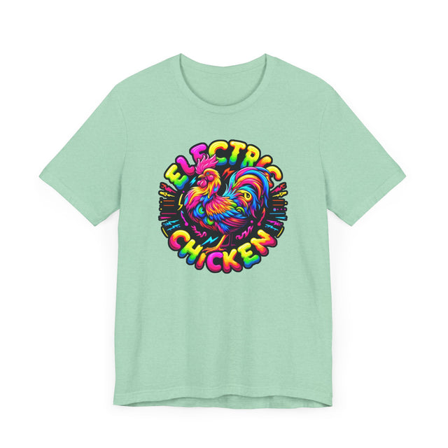 Neon Electric Chicken T-shirt, Fowl Tee