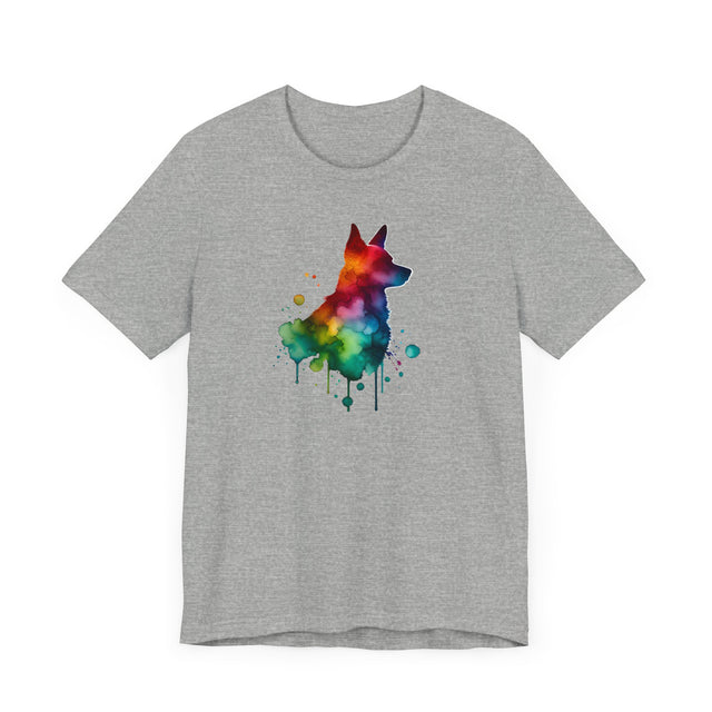 Rainbow Australian Cattle Dog Head T-shirt,Pride Shirt,Dog Lover Top,Rainbow Animals,LGBTQ+ Tee, ACD Owner,Blue Heeler, Red Heeler