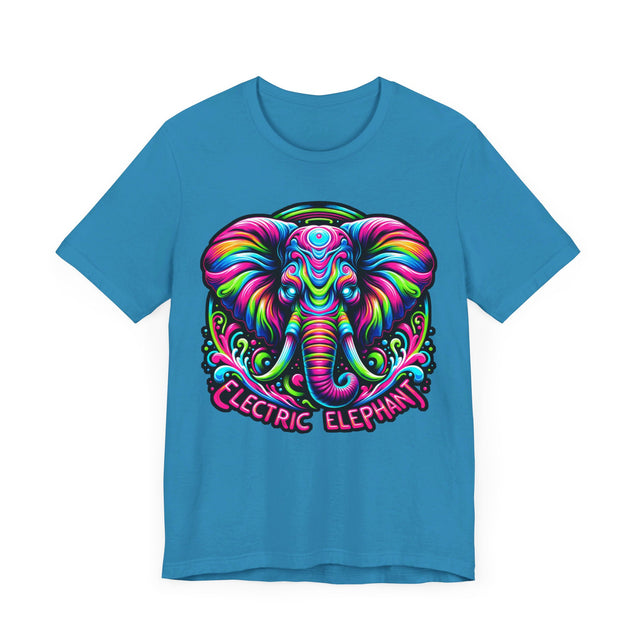 Electric Elephant T-shirt, Pachyderm Lover Top