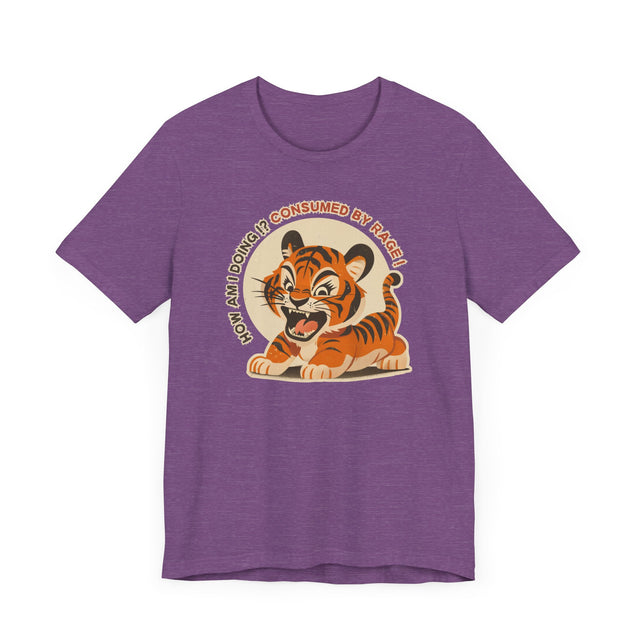 Consumed By Rage tee, Cute Tiger Tshirt, Cool Graphic Tee-shirt