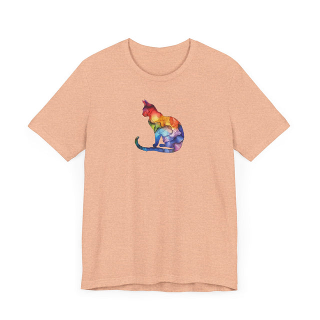 Rainbow Cat T-shirt,Pride Shirt,Pride Parade Top,Rainbow Animals,LGBTQ+ Tee,Nonbinary,Gay,Lesbian,Bisexual,Trans,BGLT,LBGT,Feline,Kitten,Kitty