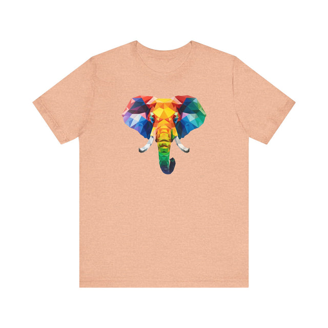 Geometric Rainbow Elephant T-shirt,Pride Shirt,Elephant Lover Top,Rainbow Animals,LGBTQ+ Tee,Queer,Gay,Lesbian,Bisexual,Trans,BGLT,LBGT