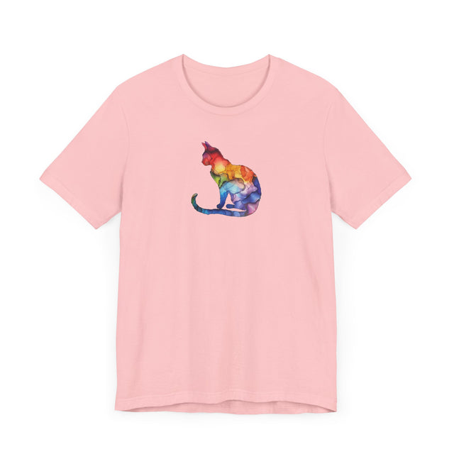 Rainbow Cat T-shirt,Pride Shirt,Pride Parade Top,Rainbow Animals,LGBTQ+ Tee,Nonbinary,Gay,Lesbian,Bisexual,Trans,BGLT,LBGT,Feline,Kitten,Kitty