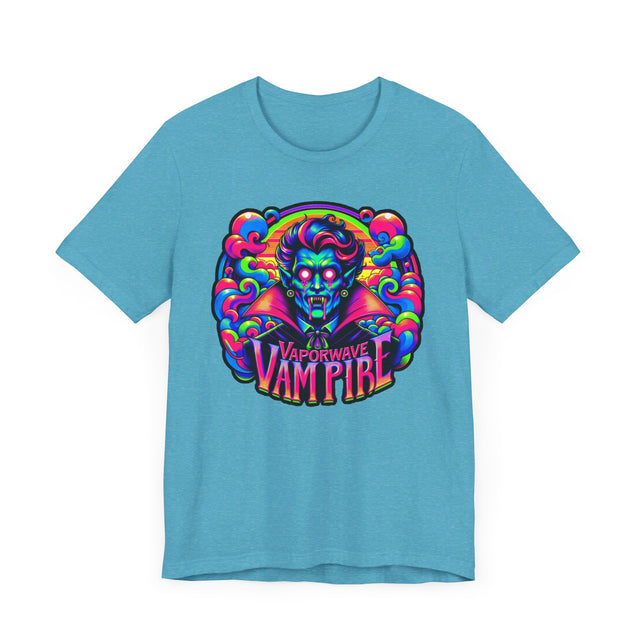 Vaporwave Vampire T-shirt, Halloween Tee, Neon Goth
