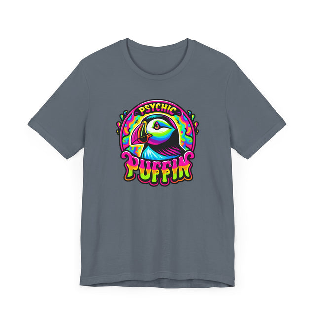 Neon Psychic Puffin T-shirt, Puffin Tee, Bird Lover