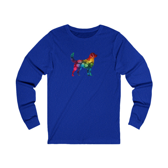 Rainbow Labrador Retriever Long Sleeve T-shirt,Pride Shirt,Dog Lover Top,Rainbow Animals,LGBTQ+ Tee, Lab Owner