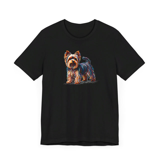 Yorkshire Terrier Rainbow Scribble T-shirt, Dog Lover Tee