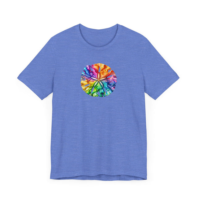Rainbow Sand Dollar Alcohol Ink,Sea life lover,Ocean Life,Nautical,Pride Shirt,LGBTQ+ Tee