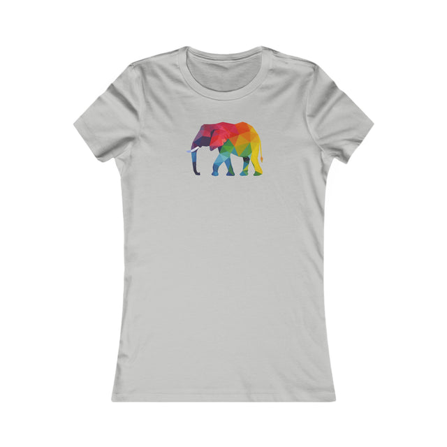 Geometric Rainbow Elephant T-shirt,Pride Shirt,Elephant Lover Top,Rainbow Animals,LGBTQ+ Tee,Queer,Gay,Lesbian,Bisexual,Trans,Women's Favorite Tee