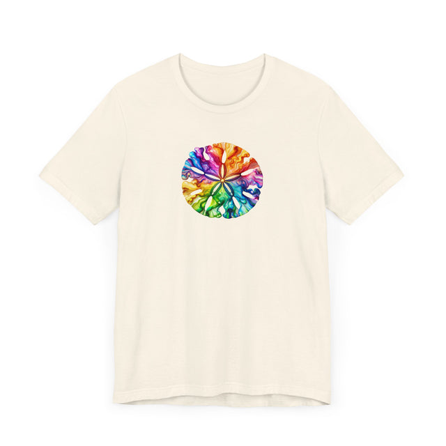 Rainbow Sand Dollar Alcohol Ink,Sea life lover,Ocean Life,Nautical,Pride Shirt,LGBTQ+ Tee