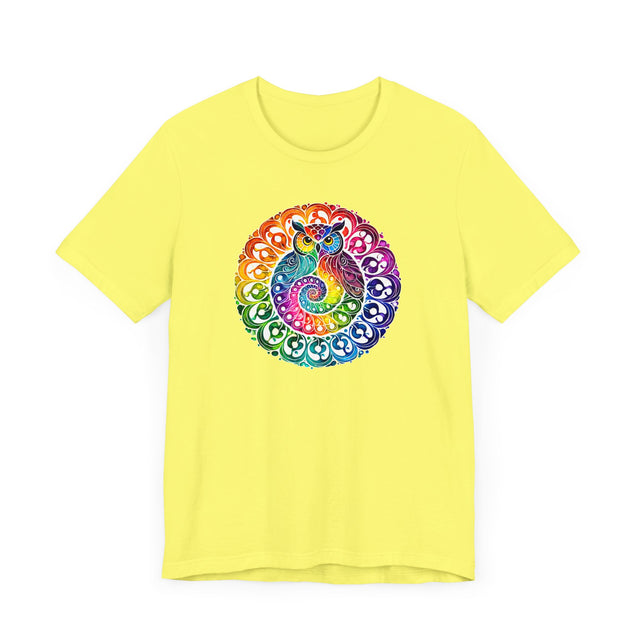 Rainbow Owl Mandala Alcohol Ink T-shirt, Pride Shirt,Bird Lover T shirt, LGBTQ+, BGLT, Avian