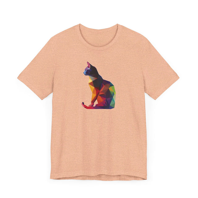 Geometric Rainbow Cat T-shirt, Pride Shirt, Cat Lover Top