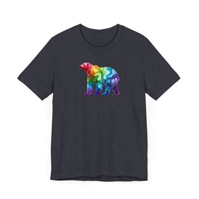 Rainbow Polar Bear Alcohol Ink T-shirt, Pride Shirt,Animal Lover T shirt, LGBTQ+, BGLT, Big Bear