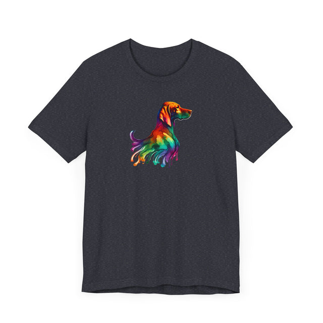 Rainbow Vizsla Head T-shirt,Pride Shirt,Dog Lover Top,Rainbow Animals,LGBTQ+ Tee, Vizsla owner, Vizsla gift