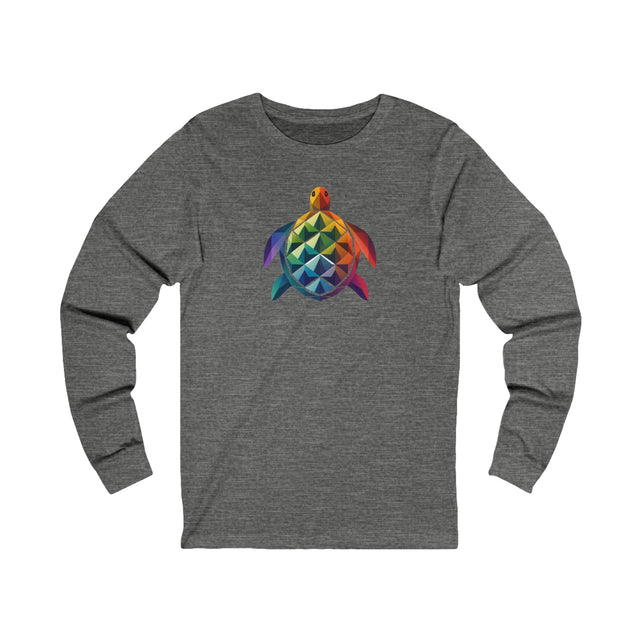 Rainbow Turtle long sleeve T-shirt, Pride Shirt, LBGT, Sea Turtle T shirt, LGBTQ+ Ally Tee, Nonbinary, Gay, Lesbian, Bisexual, Trans, Queer, BGLT, Ocean,Unisex Jersey Long Sleeve Tee