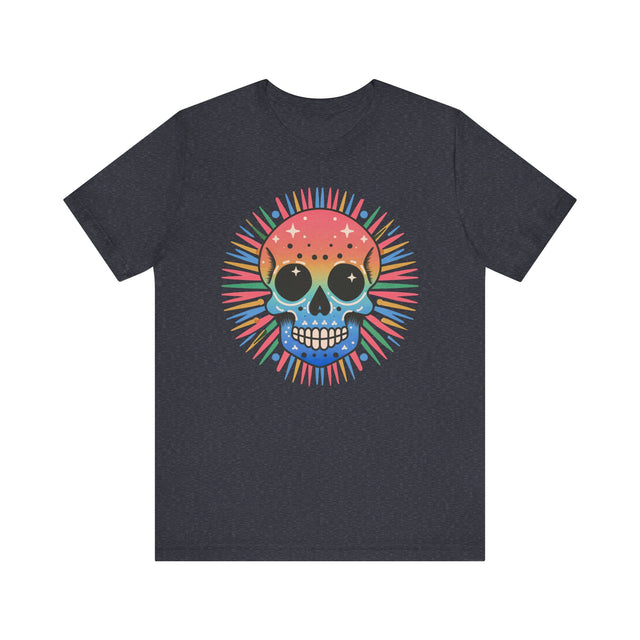 Rainbow Skull T-shirt, Halloween Pride, Skeleton