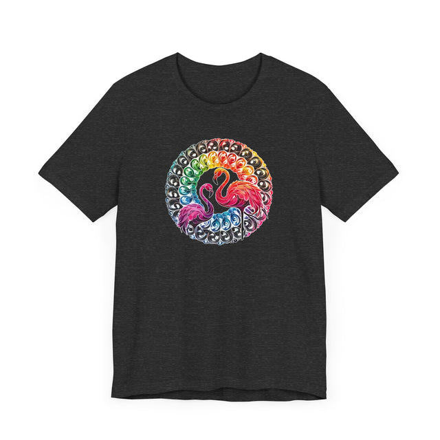 Rainbow Flamingo Mandala Alcohol Ink T-shirt, Bird Lover T shirt, LGBTQ+, BGLT,Pride Shirt