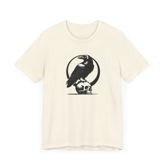 Raven on Skull T-shirt, Halloween Tee, Goth Shirt