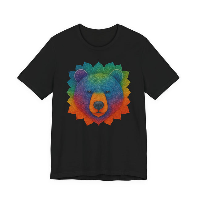 Bear Rainbow Mandala T-shirt, Pride Shirt, Artsy Tee, LGBTQIA, Bear, Queer, Mama Bear, Papa Bear