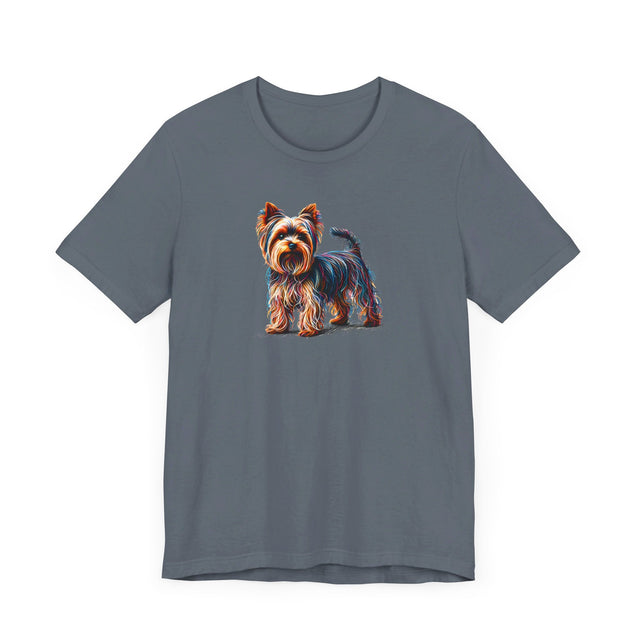 Yorkshire Terrier Rainbow Scribble T-shirt, Dog Lover Tee