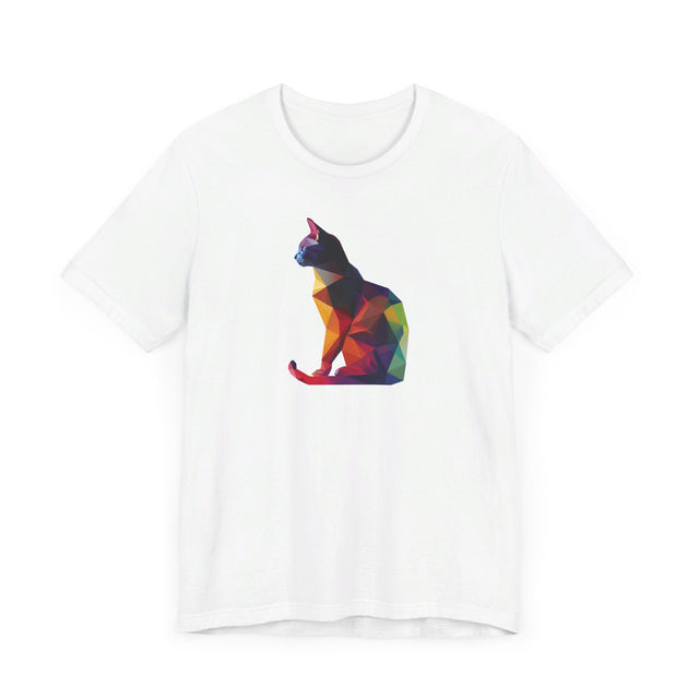 Geometric Rainbow Cat T-shirt, Pride Shirt, Cat Lover Top