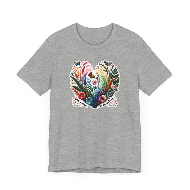 Love Comes In All Colors Heart Shirt, Rainbow Heart T-shirt,