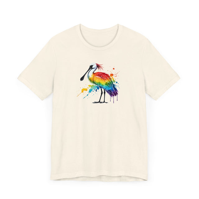 Rainbow Spoonbill Alcohol Ink T-shirt, Pride Shirt,Bird Lover T shirt, LGBTQ+, BGLT, Avian