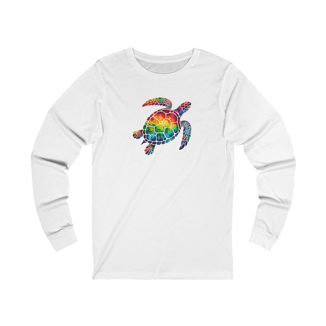 Rainbow Sea Turtle long sleeve T-shirt, Pride Shirt, LBGT, Sea Turtle T shirt, BGLT, Ocean,Unisex Jersey Long Sleeve Tee