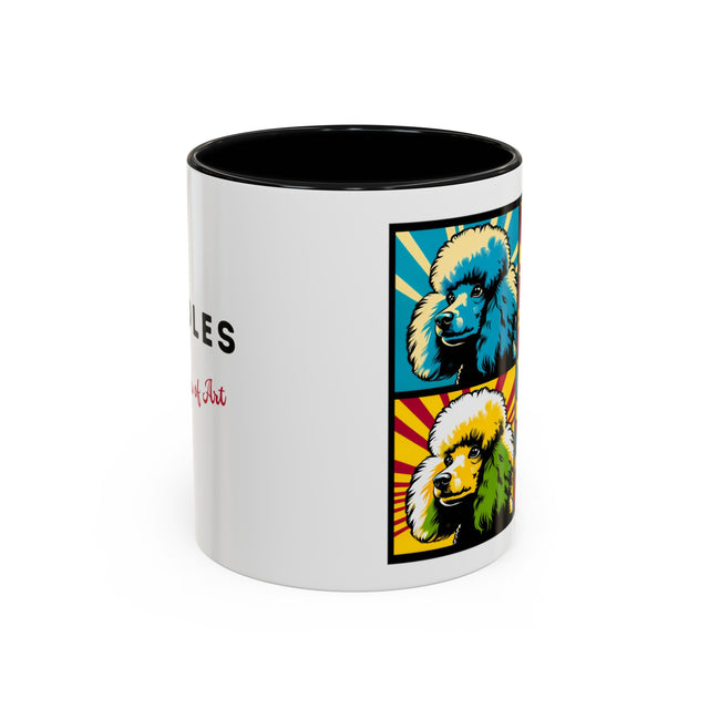 Poodle Coffee Cup,4-Panel Pop Art Mug,Poodle Lover,Poodle Mom,Poodle Dad,Dog Lover Gift,French Poodle Gift