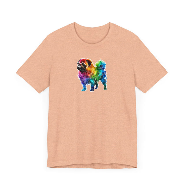Rainbow Pug T-shirt,Pride Shirt,Dog Lover Top,Rainbow Animals,LGBTQ+ Tee, Pug owner, Pug gift