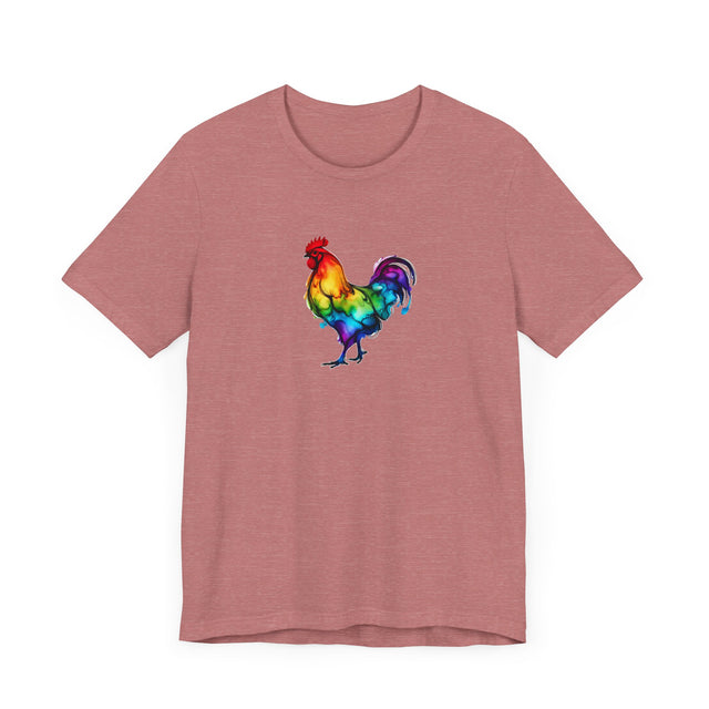 Rainbow Chicken Alcohol Ink T-shirt, Bird Lover T shirt, LGBTQ+, BGLT,Pride Shirt,Chicken Lover