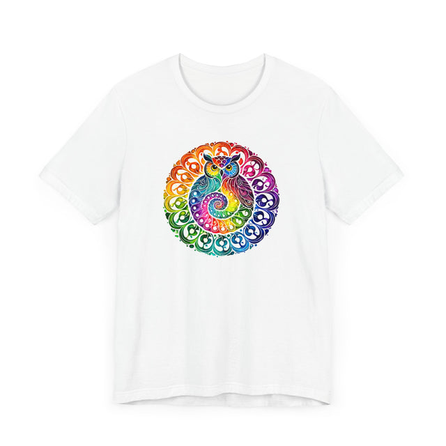 Rainbow Owl Mandala Alcohol Ink T-shirt, Pride Shirt,Bird Lover T shirt, LGBTQ+, BGLT, Avian