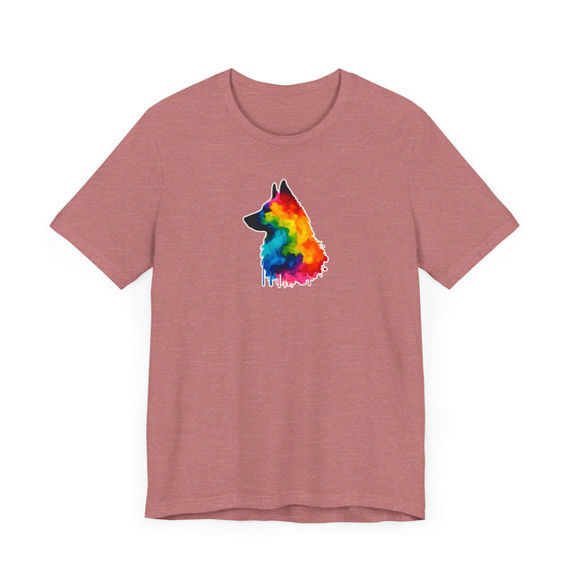 Rainbow Belgian Malinois Head T-shirt,Pride Shirt,Dog Lover Top,Rainbow Animals,LGBTQ+ Tee, Belgian Malinois Lover,Mal Mom,Mali Dad,Belgian Malinois OwnerGift