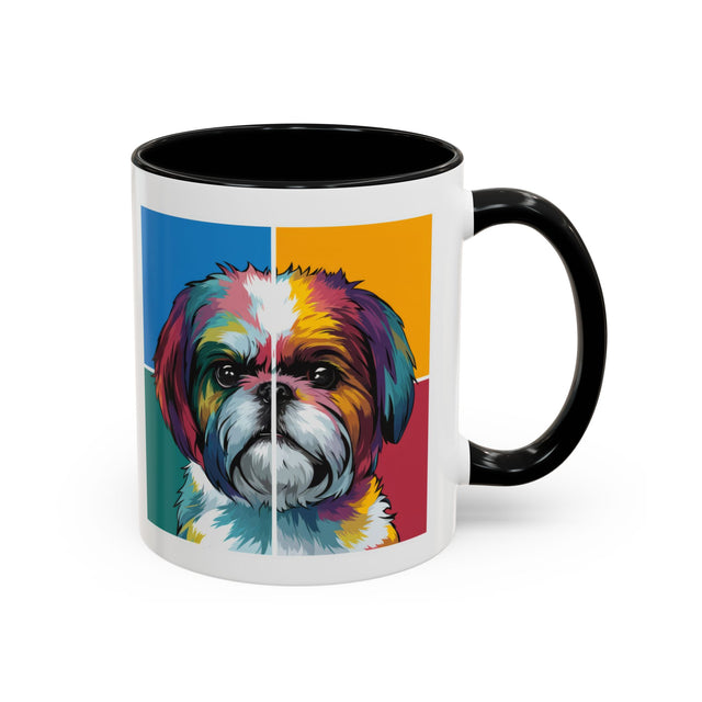 Shih Tzu Coffee Cup,4-Panel Pop Art Mug,Shih Tzu Lover,Shih Tzu Mom,Shih Tzu Dad,Dog Lover Gift,Shih Tzu Gift