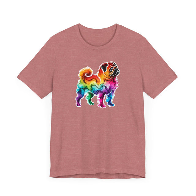 Rainbow Pug T-shirt,Pride Shirt,Dog Lover Top,Rainbow Animals,LGBTQ+ Tee, Pug owner, Pug gift
