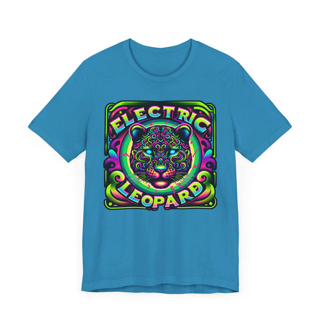 Electric Leopard T-shirt, Leopard Tee, Big Cat Lover