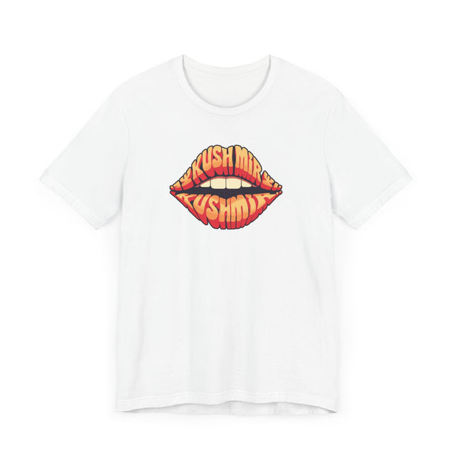 Kush Mir "Kiss Me" Lips T-shirt, Yiddish Lover Shirt