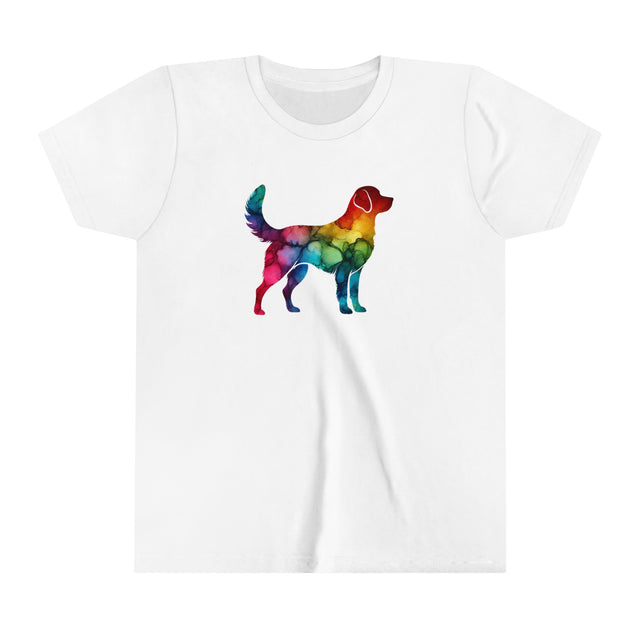 Rainbow Labrador Retriever T-shirt,Pride Shirt,Dog Lover Top,Rainbow Animals,LGBTQ+ Tee, Lab Owner,Youth Size