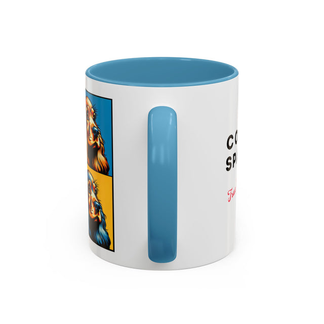 Cocker Spaniels Coffee Cup,4-Panel Pop Art Mug,Cocker Lover,Cocker Mom,Cocker Dad,Dog Lover Gift,Cocker Spaniel Gift