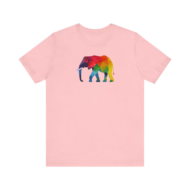 Geometric Rainbow Elephant T-shirt,Pride Shirt,Elephant Lover Top,Rainbow Animals,LGBTQ+ Tee,Queer,Gay,Lesbian,Bisexual,Trans,BGLT,LBGT