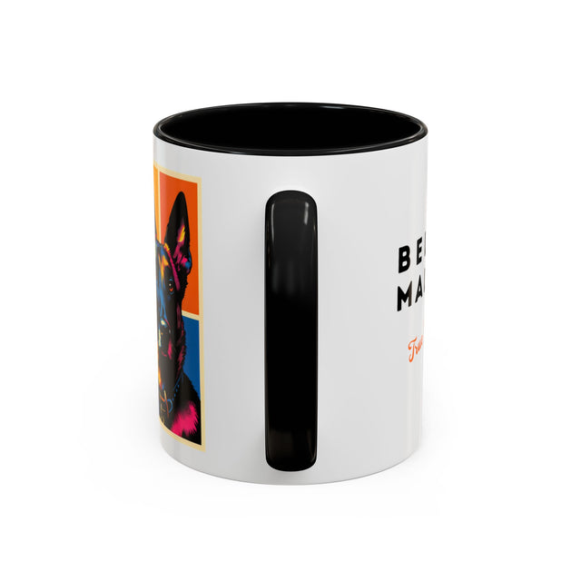 Belgian Malinois Coffee Cup,4-Panel Pop Art Mug,Belgian Malinois Lover,Mal Mom,Mali Dad,Dog Lover Gift,Belgian Malinois Gift